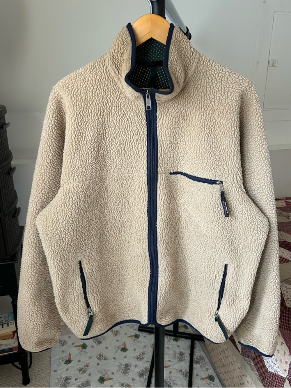 Vintage Patagonia Sherpa Fleece Retro Cardigan Jacket XL